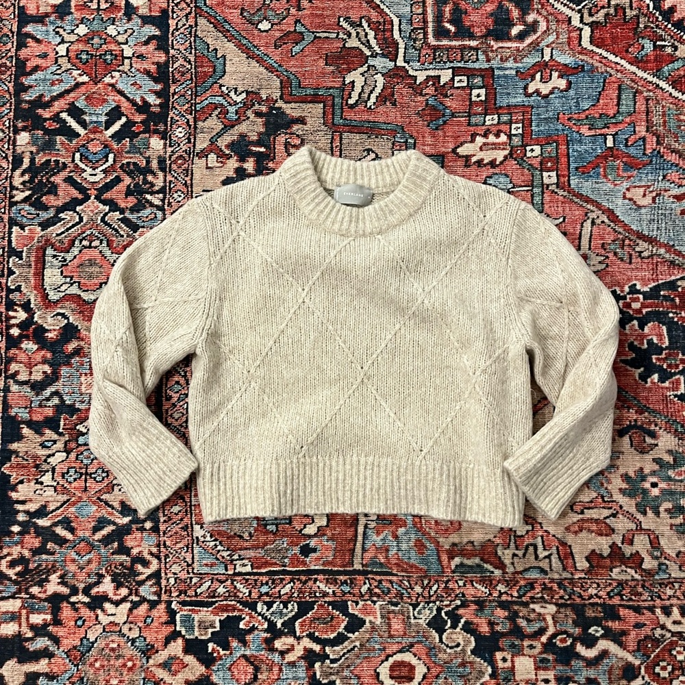 Everlane diamond stitch sweater